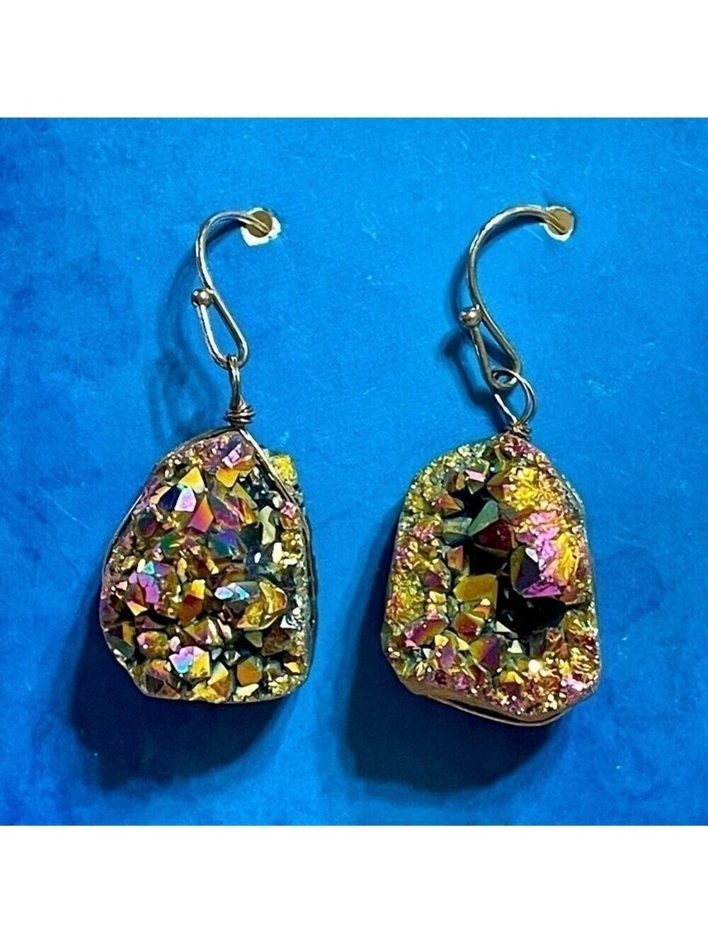 𝅺Earrings Semi-Precious Natural Stones Dangle Statement